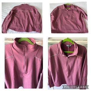 Title Nine Plum/Mauve Quarter-Zip Fleece Pullover